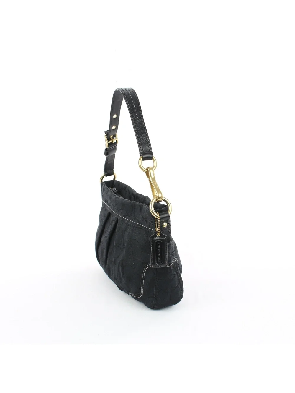 Coach Y2K Hamptons Signature Pleated Hobo Shoulder Bag 12918